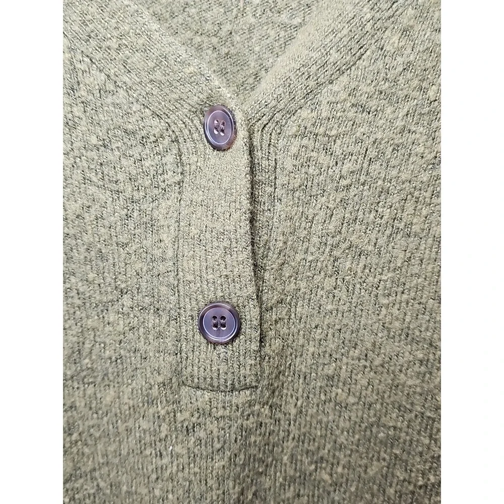 Ann Taylor LOFT Pullover Sweater Knit‎ S Green Long Sleeves Warm Soft